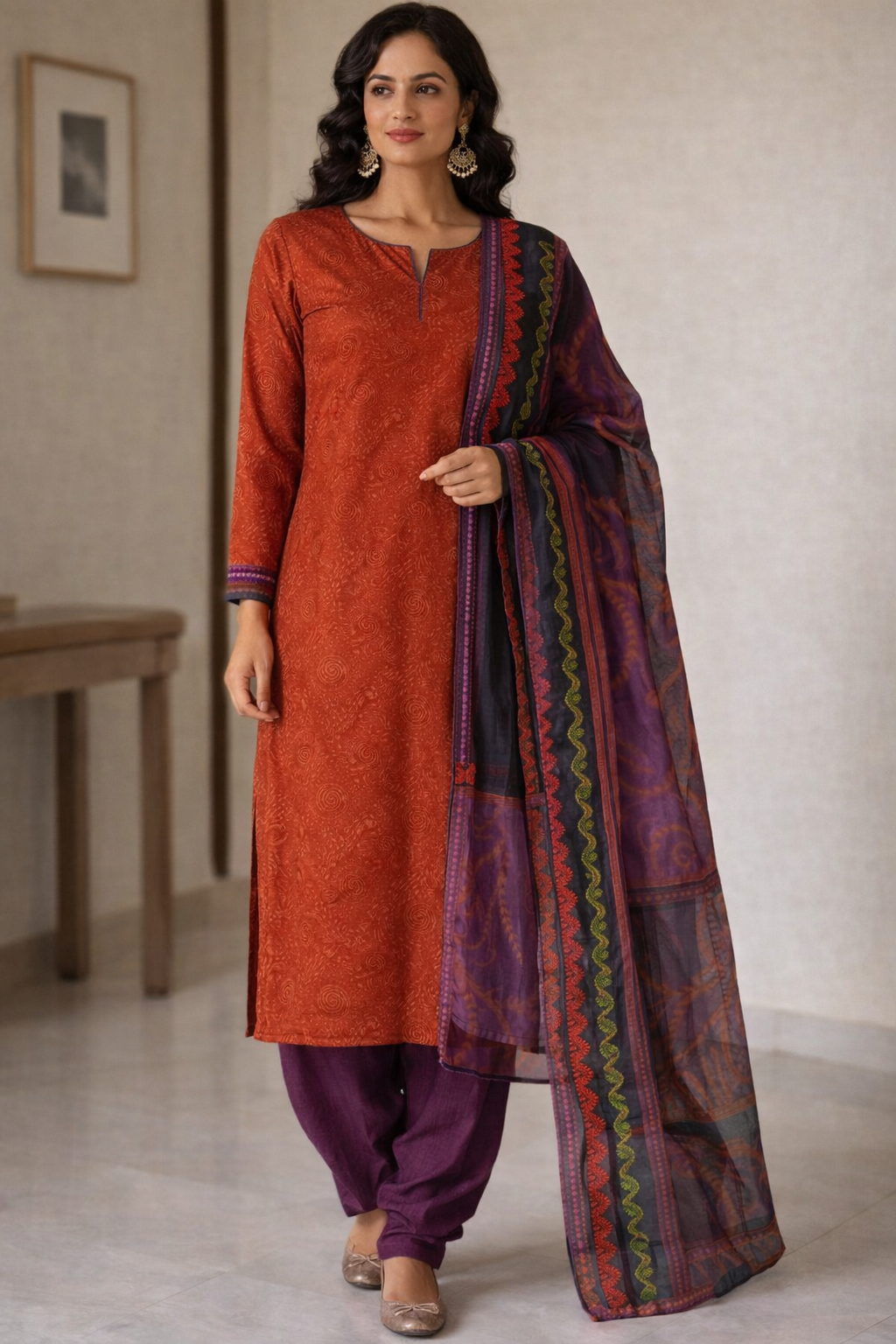 Cotton Plus Size 50 Salwar kameez Dupatta