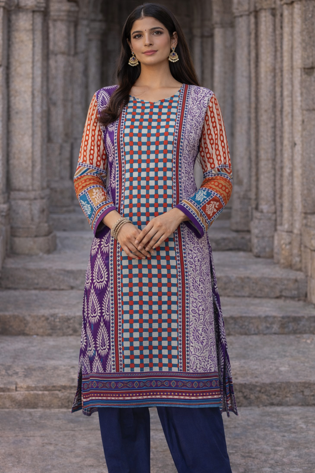 Kurta Top Cotton Dress plus chest size 52
