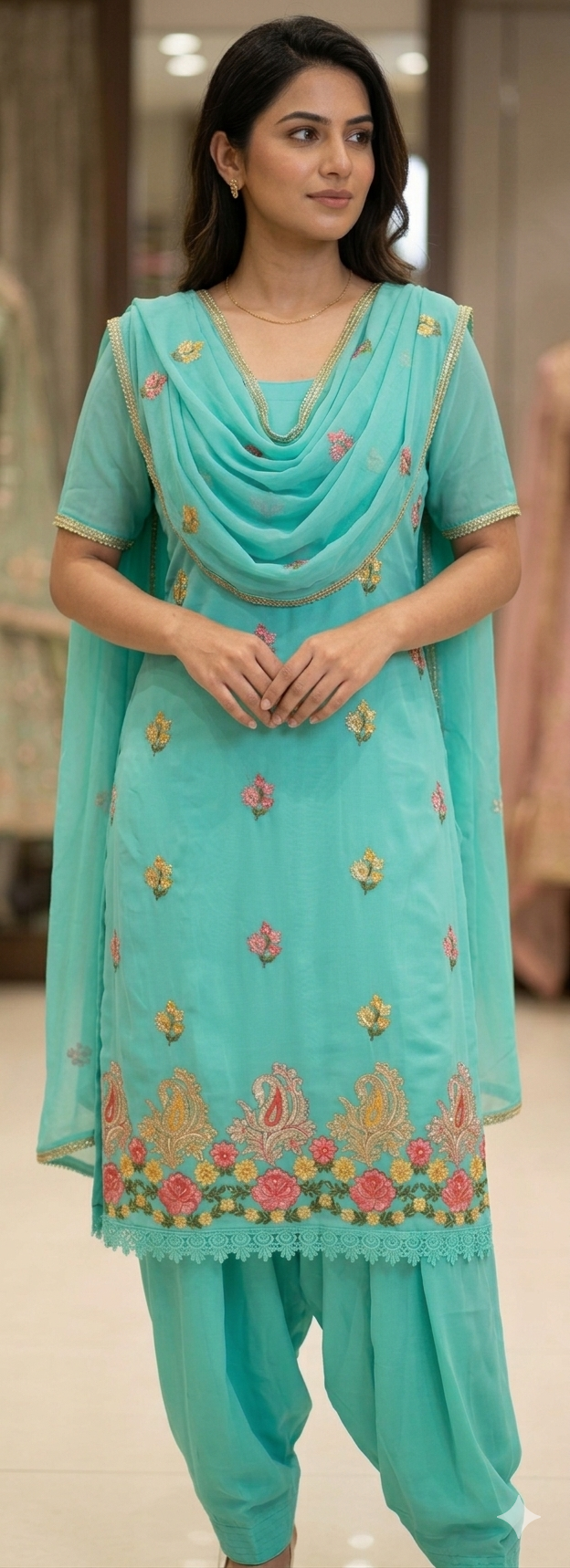 Big Plus Chest size 60 Salwar kameez Dress Embroidered Indian wedding Party wear