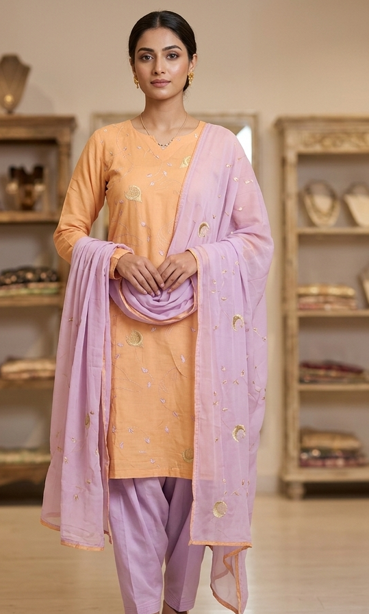 Cotton Embroidered Salwar Kameez dress chest size 44