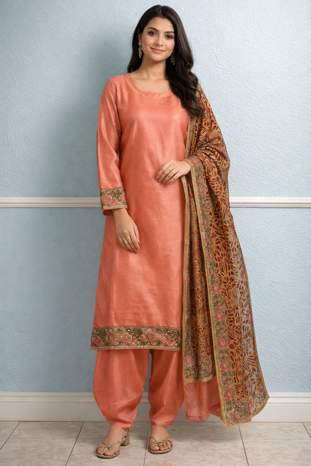 Plus Chest size 50 Salwar kameez dress Indian Wedding party wear long sleeves