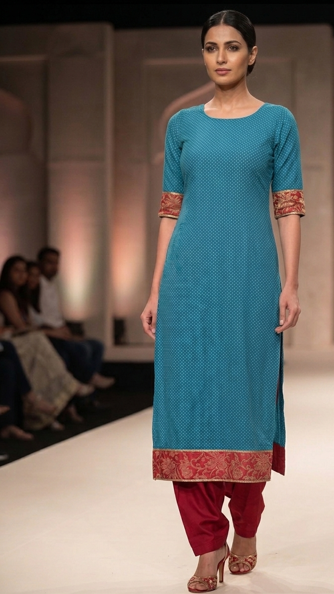 Blue salwar kameez dress Plus chest size 52