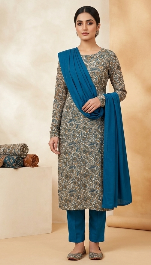 Printed Salwar kameez Dress plus chest size 50