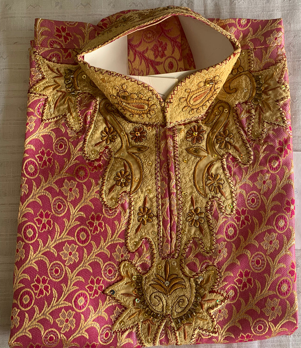 Pink Boys Indian kurta Sherwani Set For Age 1