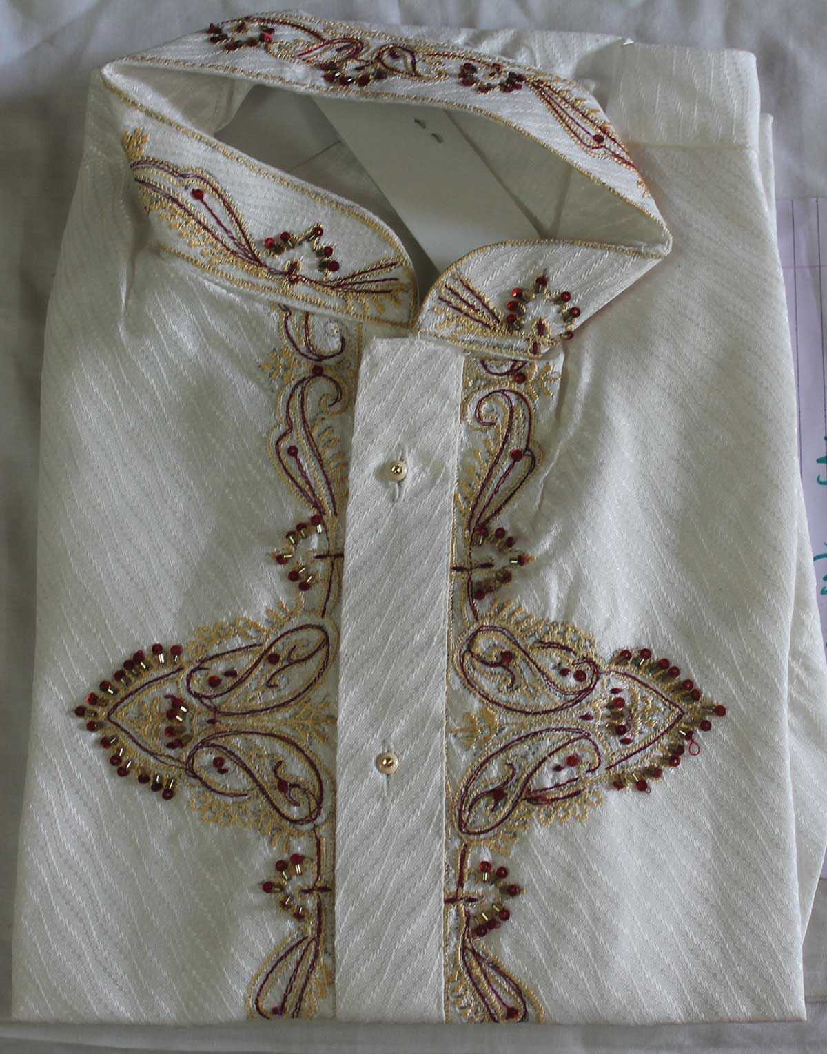 Cream Boys Kurta pajama Set For Age 13,14,