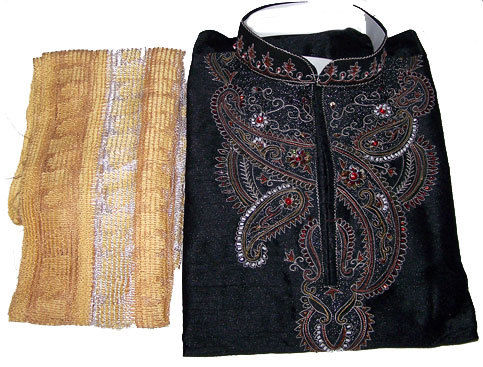 Black Boys Traditional Kurta Pajama Set – Festive & Party Wear