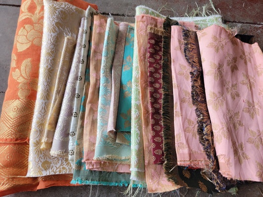 Set Of 10 Beaded Embroidered Lace Trim Art Craft Stitching fabric Doll Clothes Ornament Projects