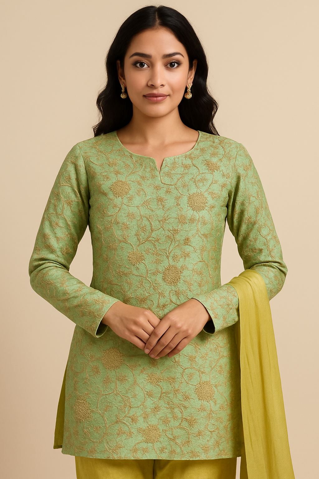 Green Girls Salwar kameez Dress  Chest size 34 XXSmall Long sleeves