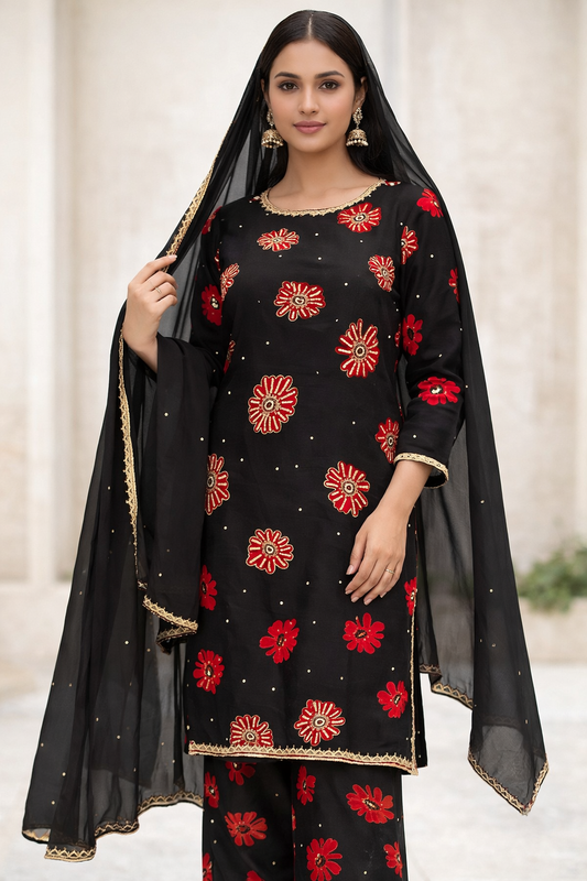 Black Salwar kameez dress size small chest size 38