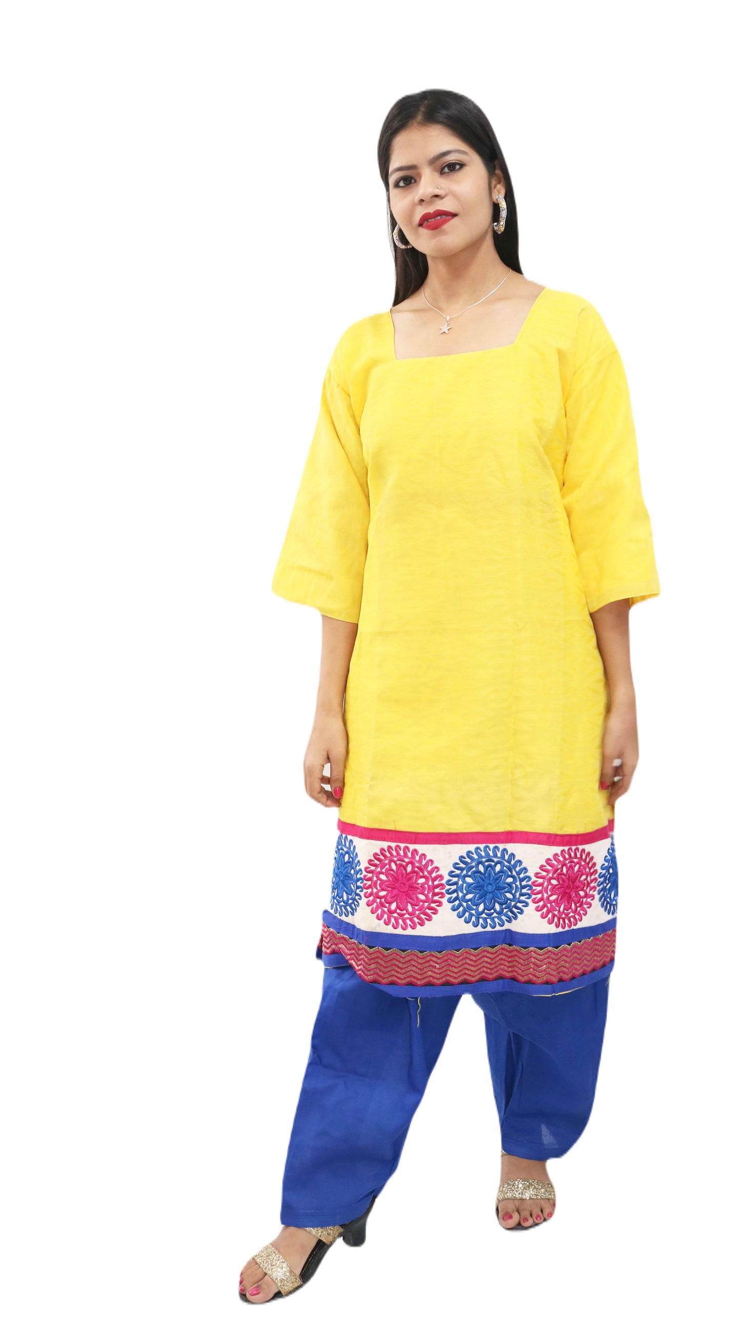 Yellow salwar kameez dress Chest size 48