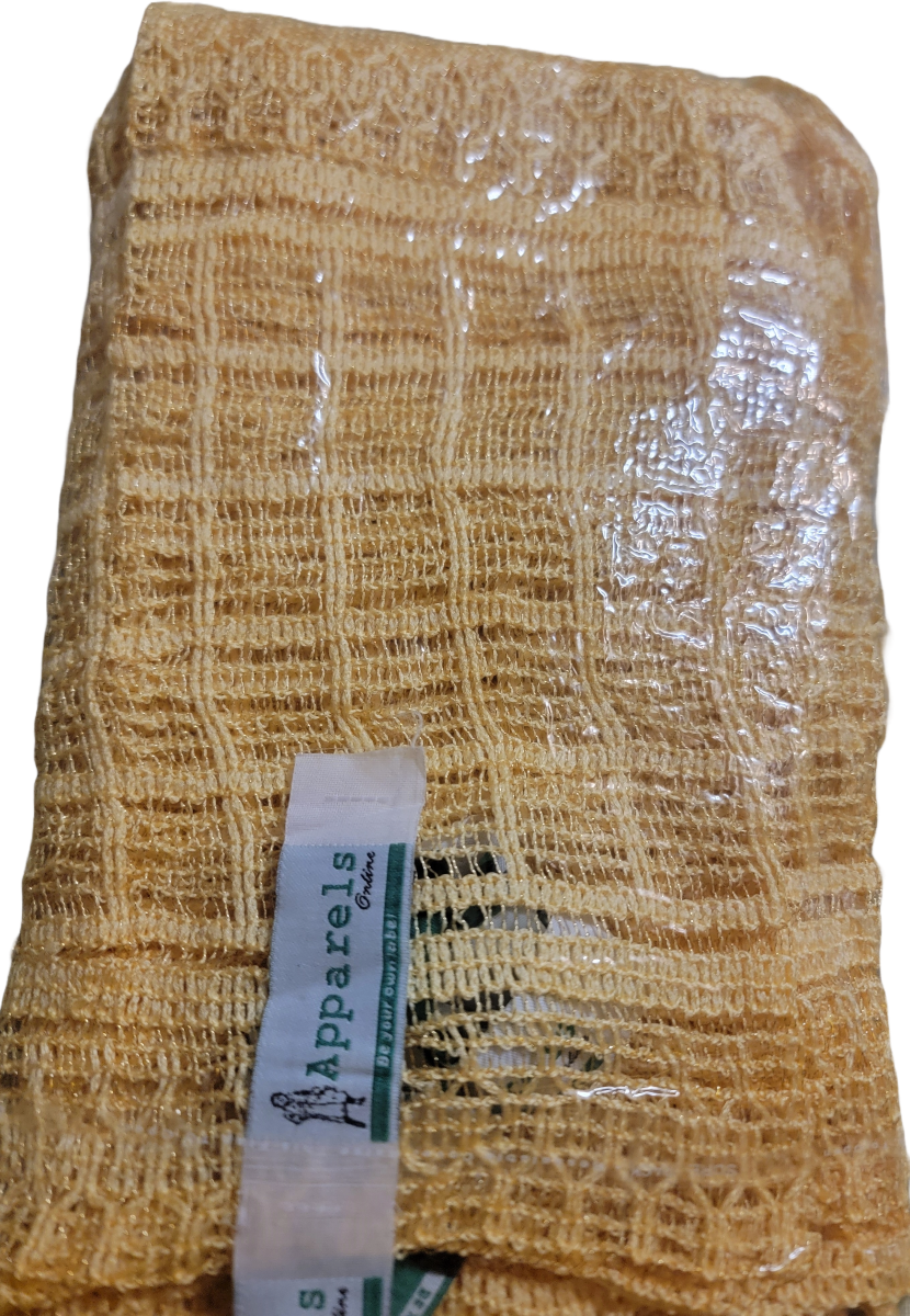 Gold Men's Net Dupatta | Wedding Sherwani Shawl | Indian Ethnic Wear USA