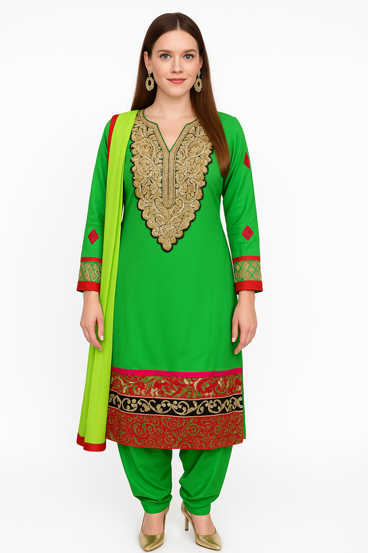 Green salwar kameez Dupatta set chest size 42  Indian wedding party wear