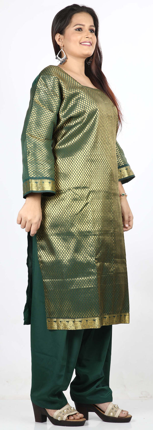 Green Plus Size salwar kameez Dress Indian wedding Party wear Chest size 54