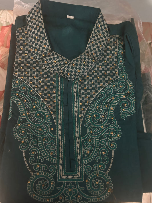 Blue Men’s Kurta Pajama Set – Clearance Sale Large