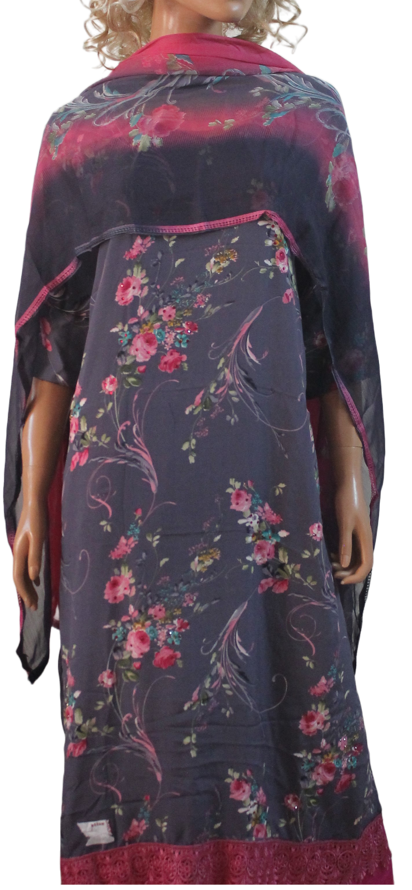 Gray Plus size salwar kameez dress size 54