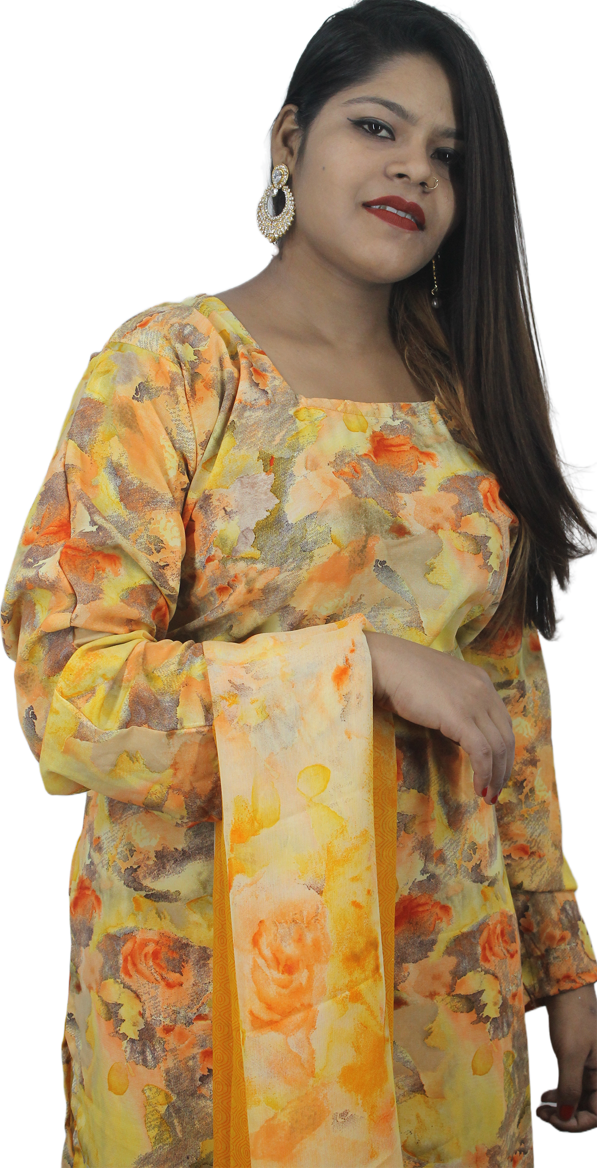 Yellow plus size Salwar kameez dress size 54