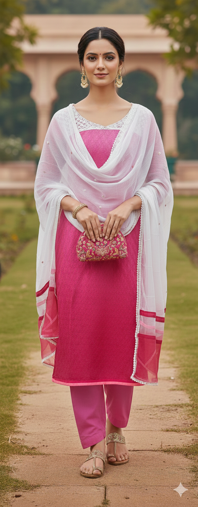 Rose Pink Cotton Salwar kameez dress Plus size 50 Long sleeves Indian wedding Party wear Bollywood