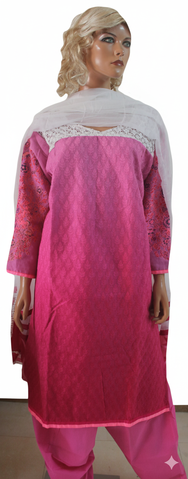Rose Pink Cotton Salwar kameez dress Plus size 50 Long sleeves Indian wedding Party wear Bollywood