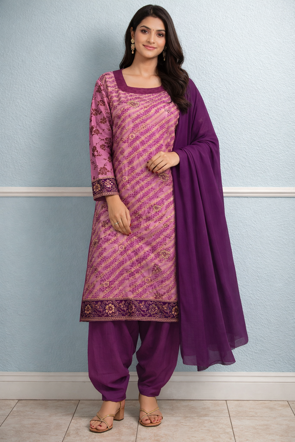 Plus chest size 50 Salwar kameez dress Long sleeves Indian Wedding party wear