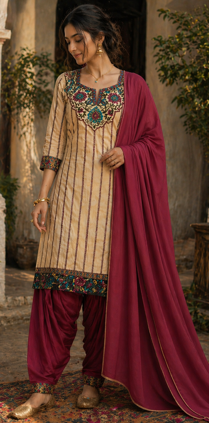 Plus chest size 52 salwar kameez Dress Embroidered