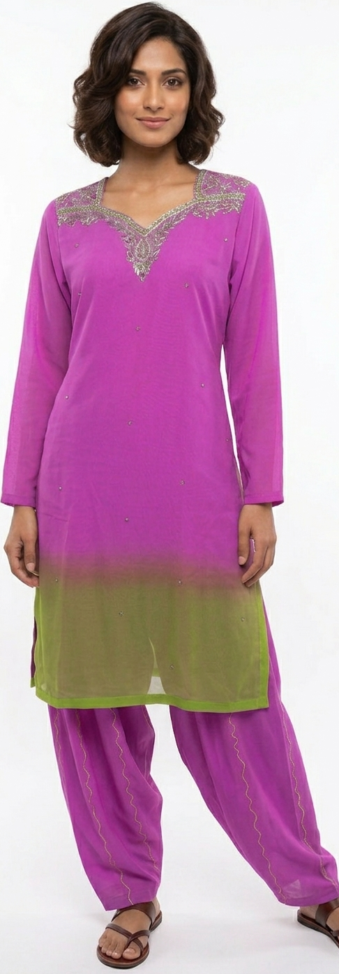 Purple Salwar kameez dress chest size 40 Small