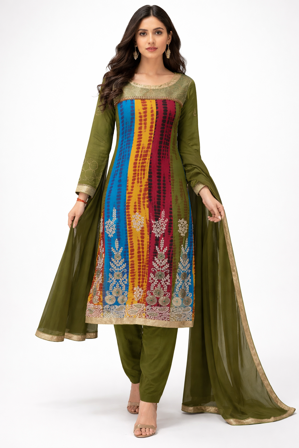 Salwar kameez Dress Indian wedding party wear Bollywood  Size Large Chest size 44 long sleeves