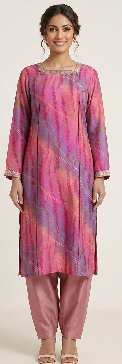 Dusty pink plus size salwar kameez dress plus chest size 50 long sleeves