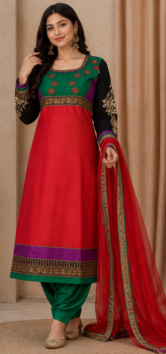 Plus Size Salwar Kameez Set | Indian Wedding & Party Wear | Size 52 | Long Sleeves