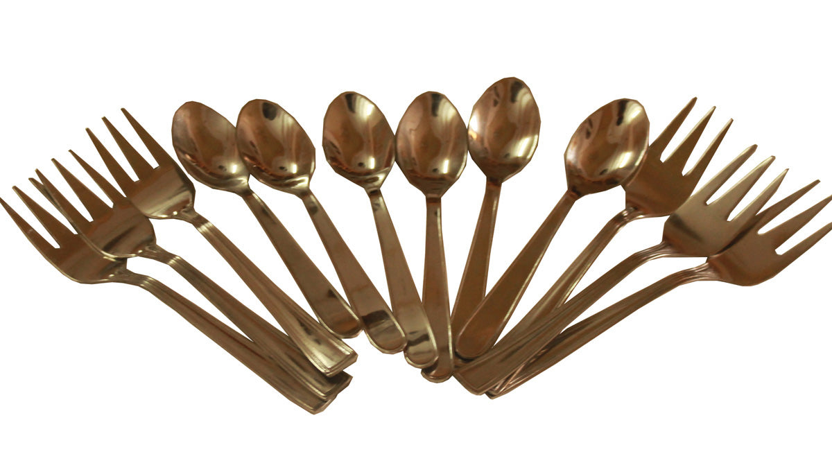 12-Piece Stainless Steel Baby Spoon and Fork Set – Safe & Durable Kids Flatware Gifting