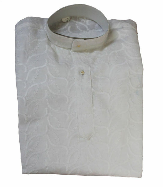 White Boys 100% Cotton Kurta Salwar kameez  Newborn Baby size 0