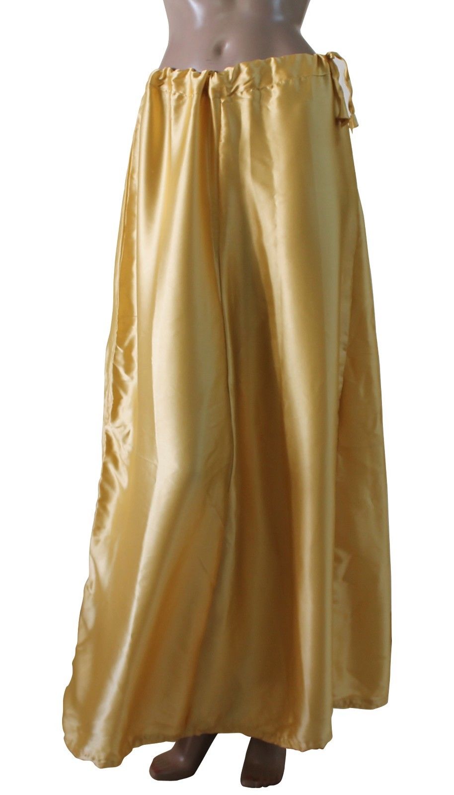 Gold satin Sari Petticoat plus sizes up to  4XL