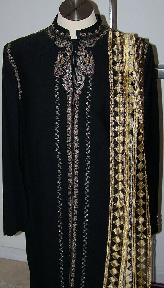 Black  Boys Indian wedding party  Kurta sherwani  Age 13,14,15