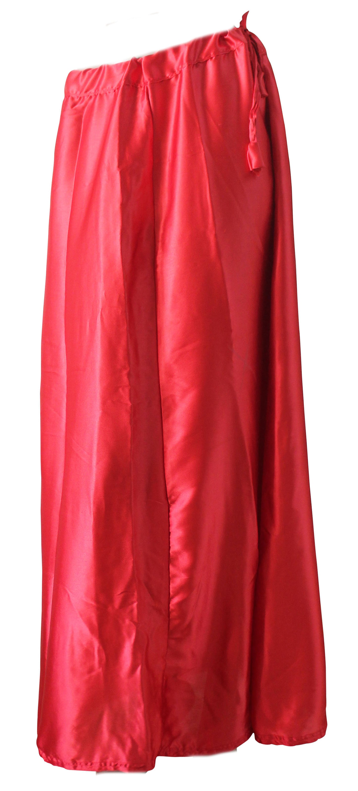 Red satin skirt saree Petticoat Underskirt