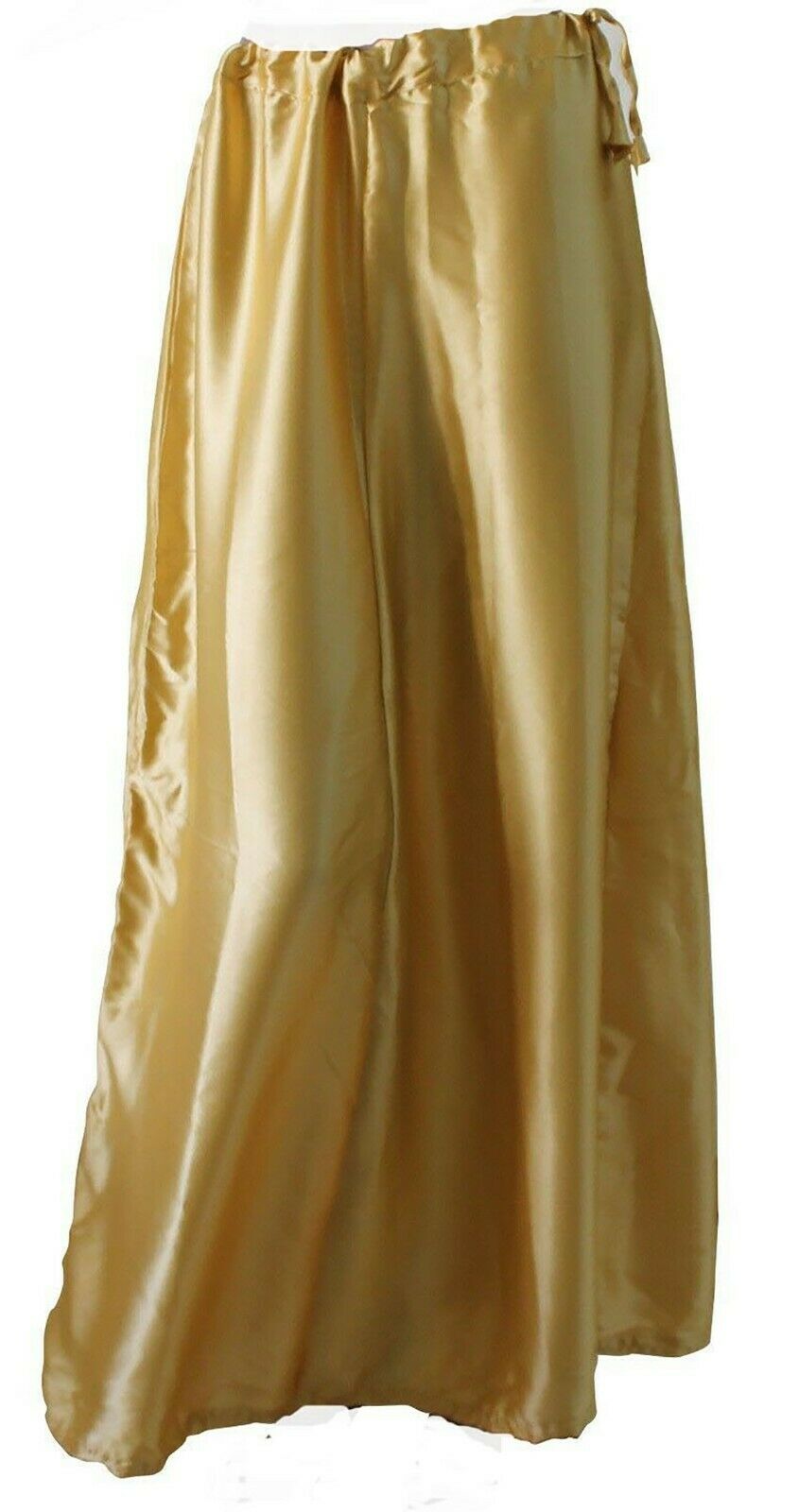 Gold satin Sari Petticoat plus sizes up to  4XL